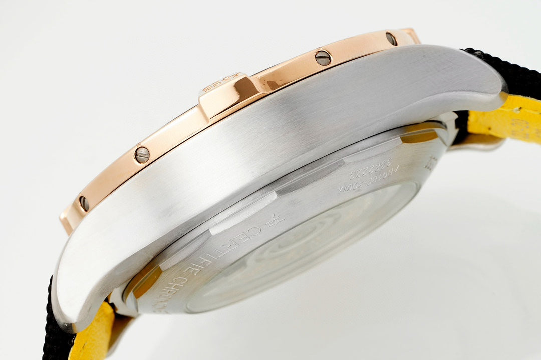 Chronograph -Rosegold- Grey - Black Rubber- Automatic - 45mm