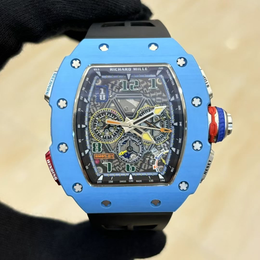 Blue Ceramic- Black Rubber - Automatic - 40*51mm