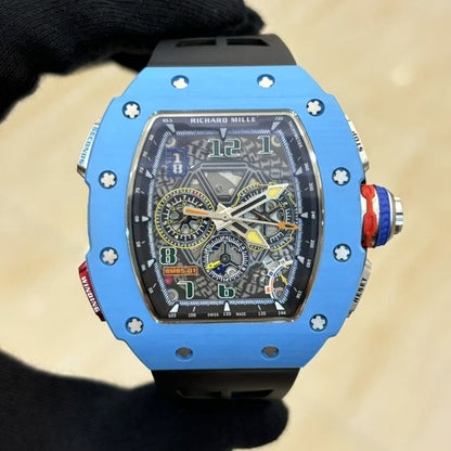 Blue Ceramic- Black Rubber - Automatic - 40*51mm