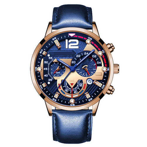 Black - Blue Leather - Automatic - 41mm