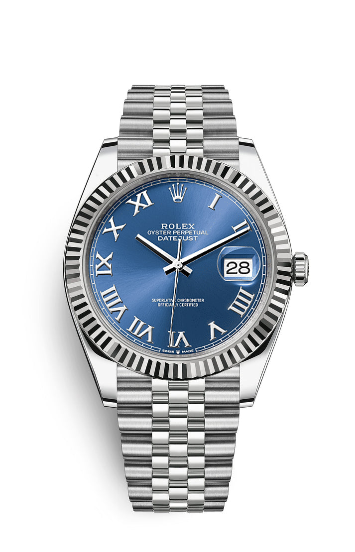 Rolex Oyster Perpetual Datejust 41, stainless steel, silver/white dial