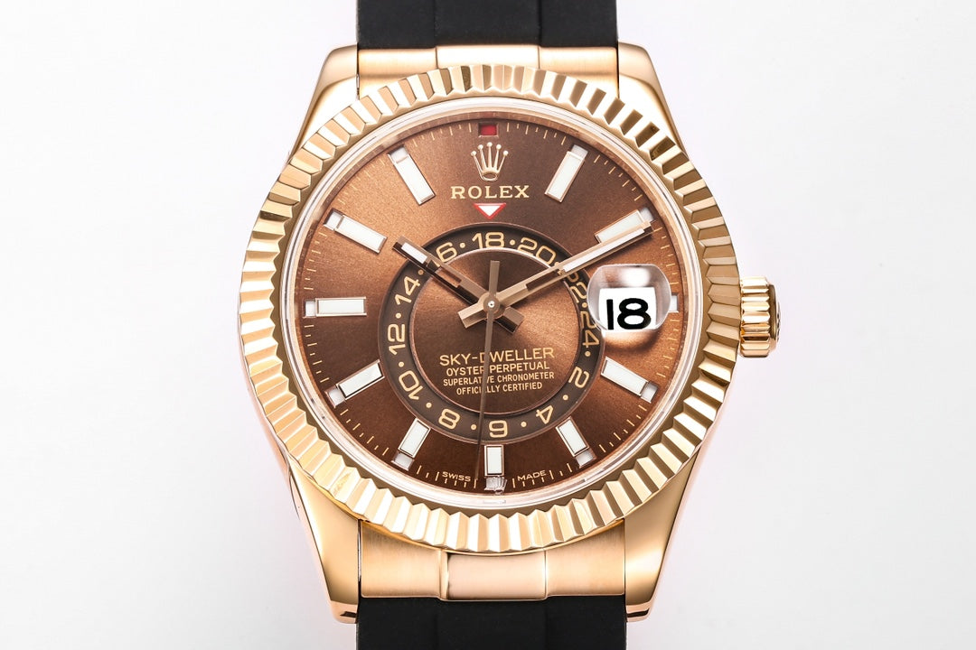 Rolex Sky-Dweller 42 - Brown Rose Gold (Black Rubber)