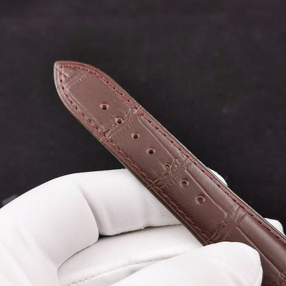 White Rosegold - 83520/000R-9909- Brown Leather - Automatic - 40mm