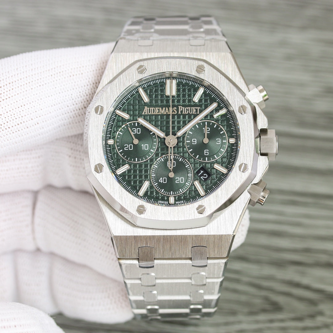 TOP! Green 316L Steel - White Steel - Automatic - 41mm