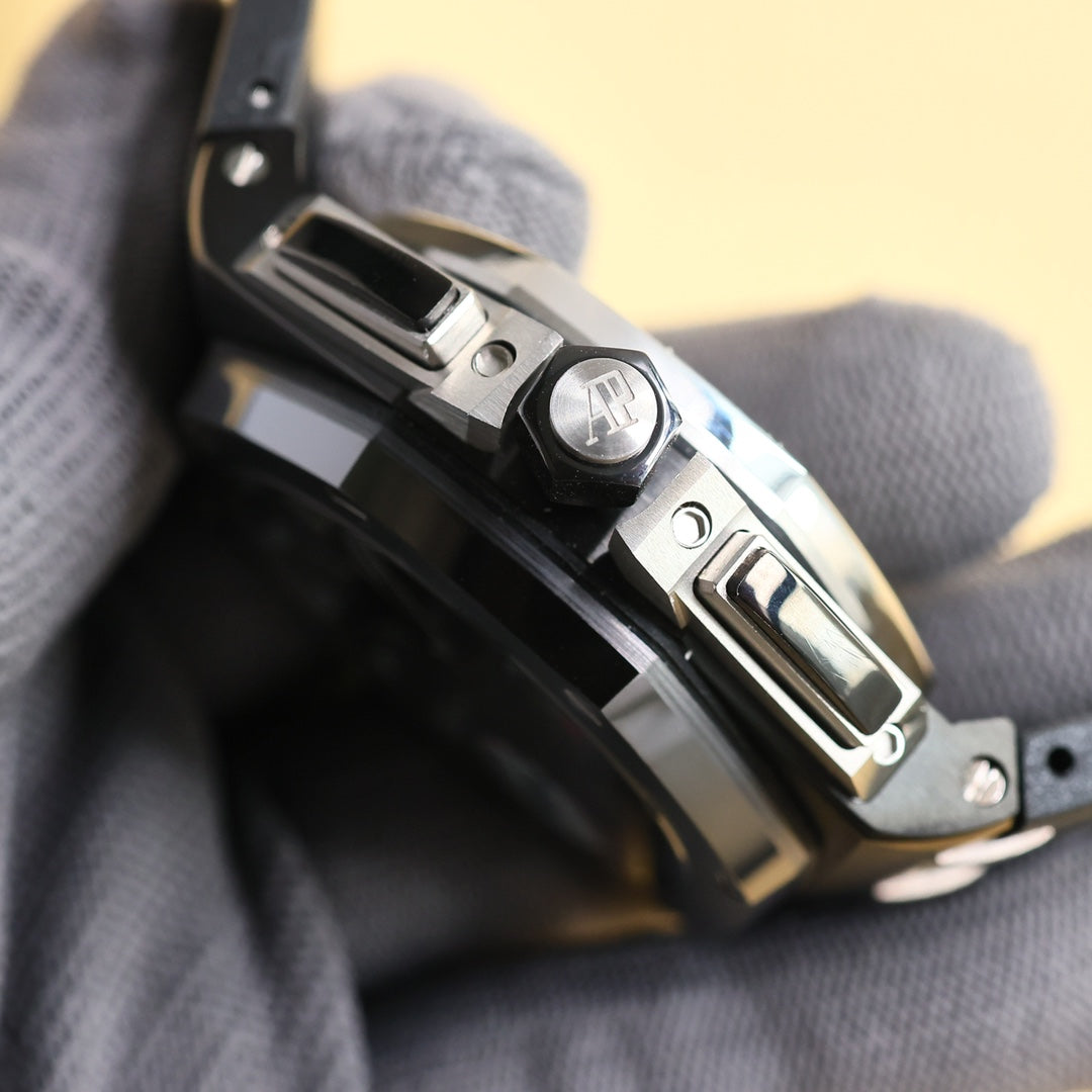 TOP! Black Ceramic Bezel - Black Rubber - Automatic - 44mm