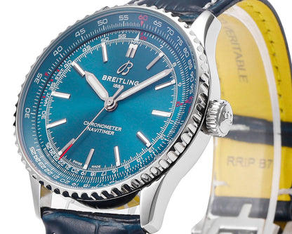 Baby Blue - Black Leather - Automatic - 41mm