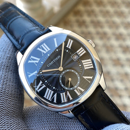 DRIVE-WSNM0009 - Black Silver- Black Leather - Automatic - 40*41mm