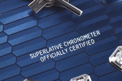 Rolex Oyster Perpetual Datejust 41, blue motif / patterned dial