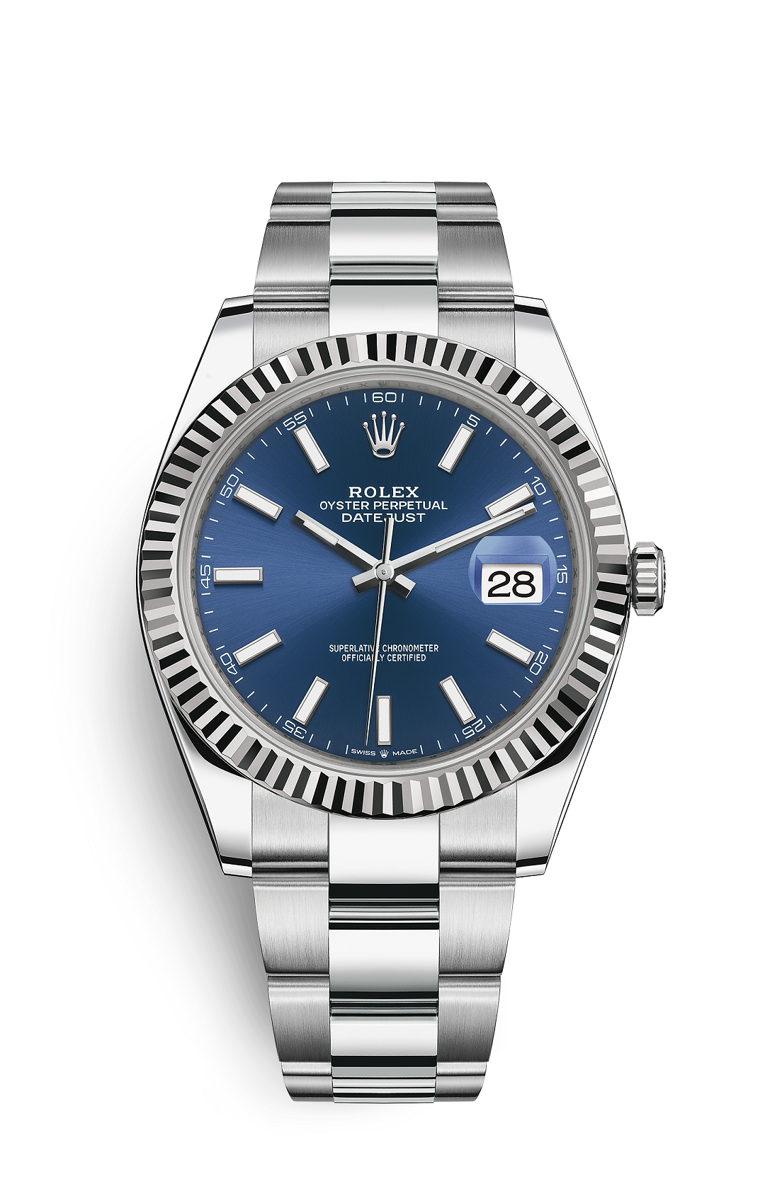 Rolex Oyster Perpetual Datejust 41, stainless steel, blue dial