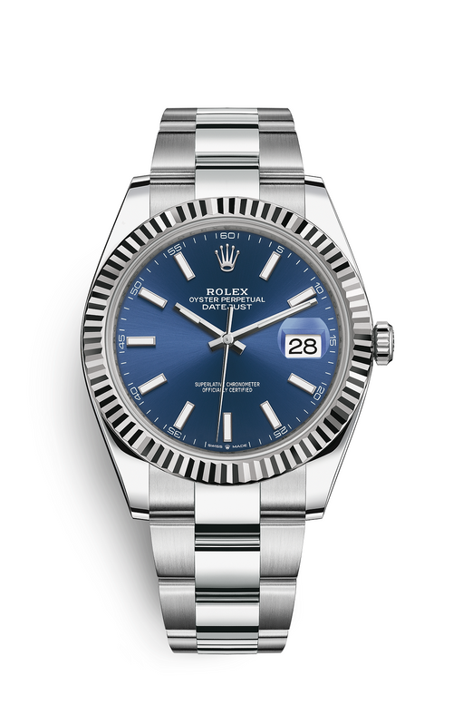 Rolex Oyster Perpetual Datejust 41, stainless steel, blue dial
