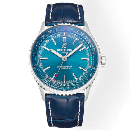 Baby Blue - Black Leather - Automatic - 41mm