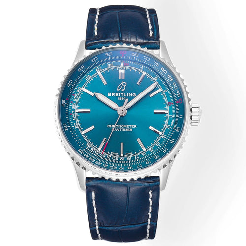 Baby Blue - Black Leather - Automatic - 41mm