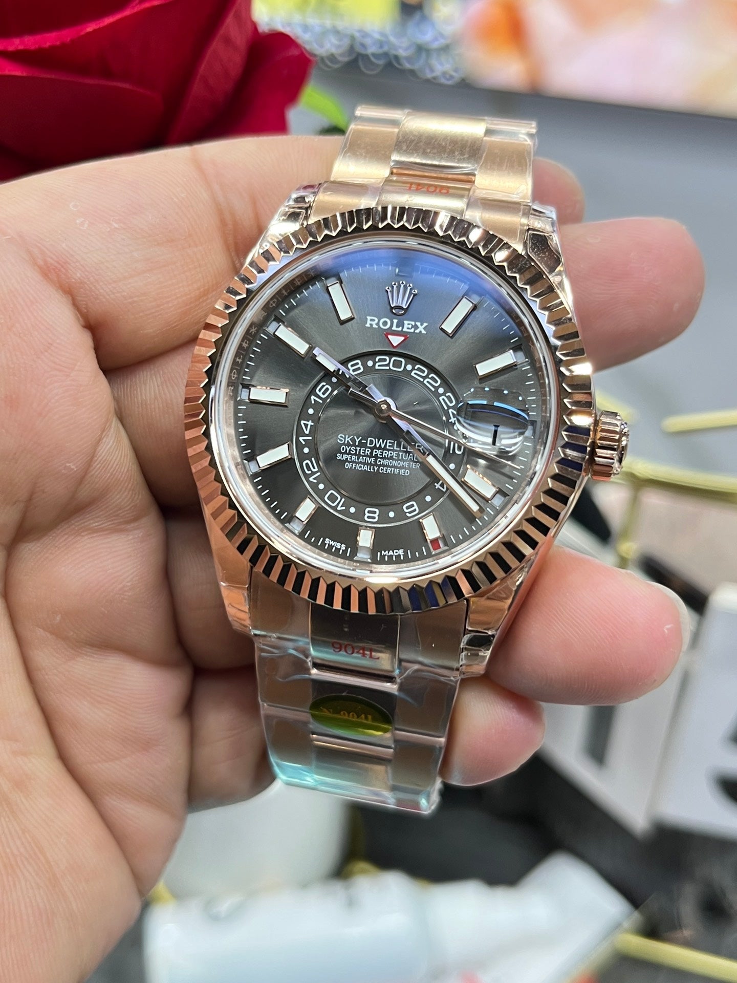 Rolex Yacht-Master 42, Everose, grey dial