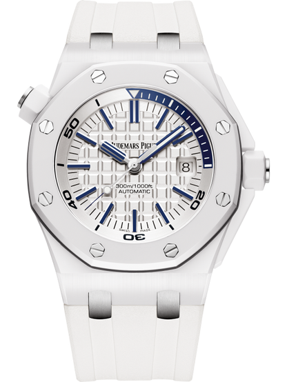 TOP! Ceramic White - White Rubber - Automatic - 42mm