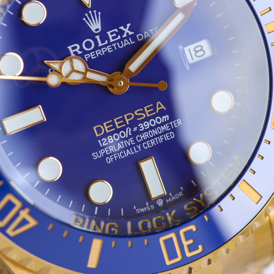 Rolex Deepsea 44, ref. 136668LB, yellow gold, blue dial