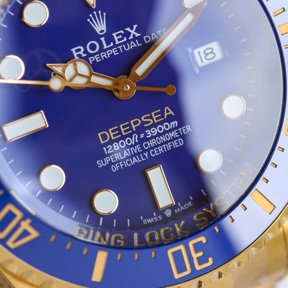 Rolex Deepsea 44, ref. 136668LB, yellow gold, blue dial