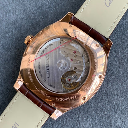 904L Yellow gold - White- Brown Leather - Automatic - 40*41mm