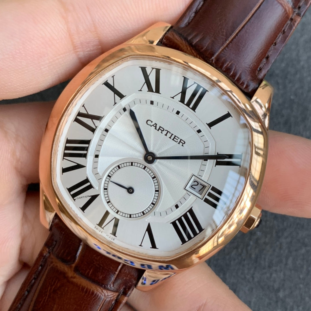 904L Yellow gold - White- Brown Leather - Automatic - 40*41mm