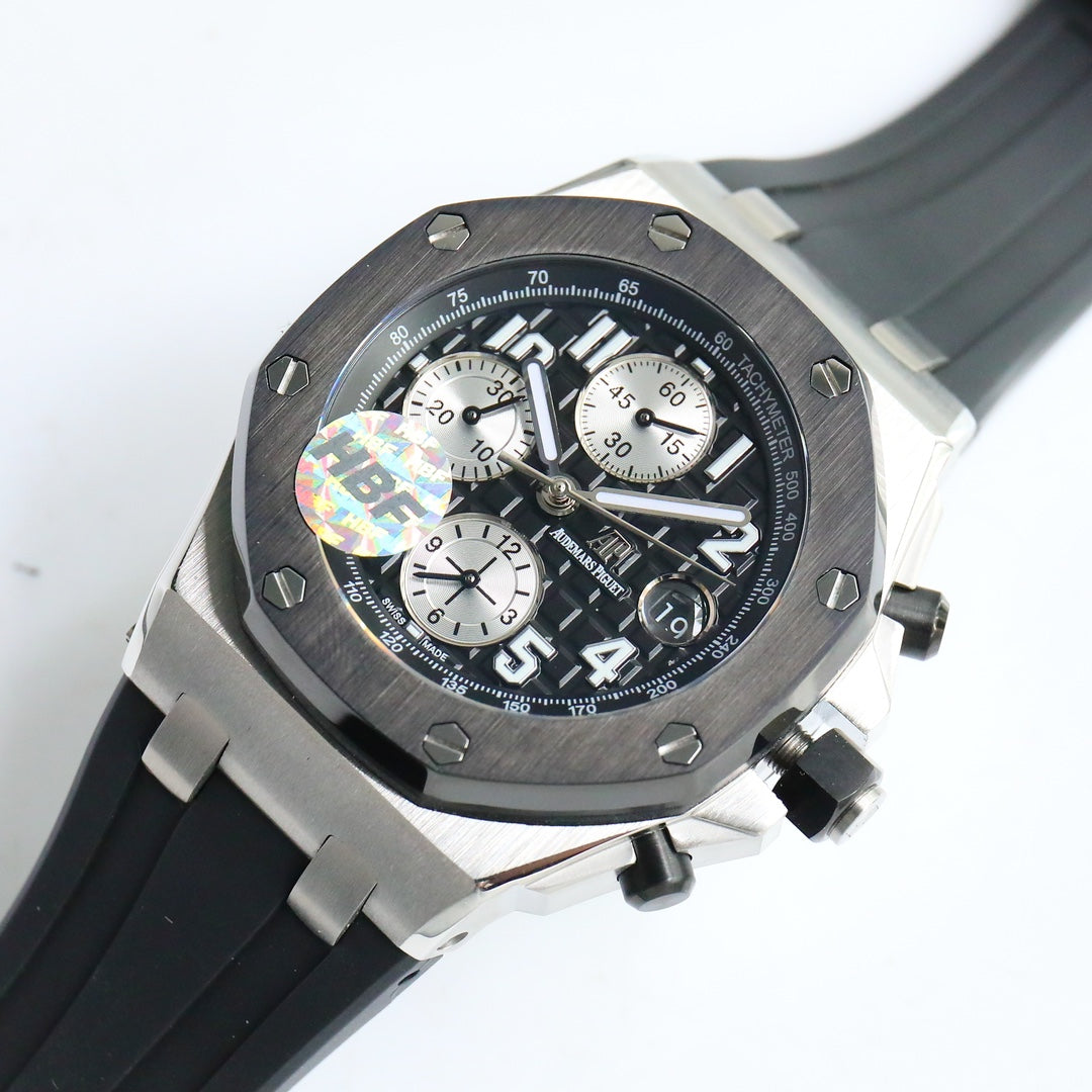 TOP! Black Ceramic Bezel - Black Rubber - Automatic - 44mm