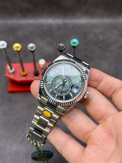 Rolex Yacht-Master 42, green & white