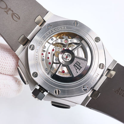 TOP! Grey Ceramic Bezel - Grey Rubber - Automatic - 44mm