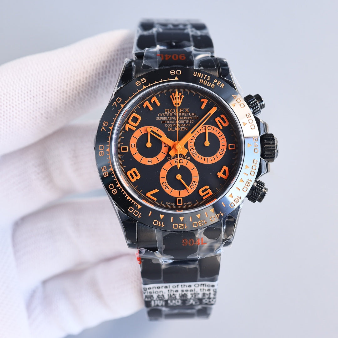 Rolex Cosmograph Daytona, colored racing accents (blue, orange, green, yellow etc.)