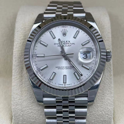 Rolex Oyster Perpetual 41, silver/white dial