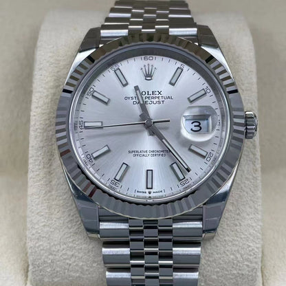 Rolex Oyster Perpetual 41, silver/white dial
