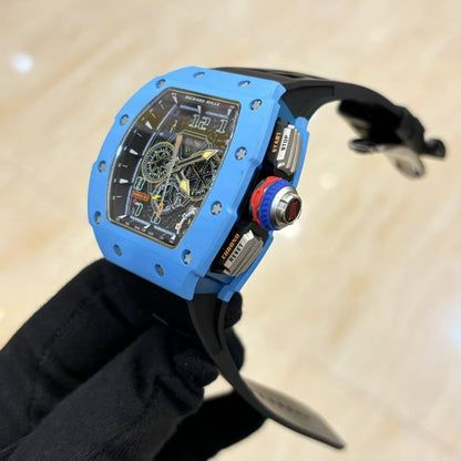 Blue Ceramic- Black Rubber - Automatic - 40*51mm