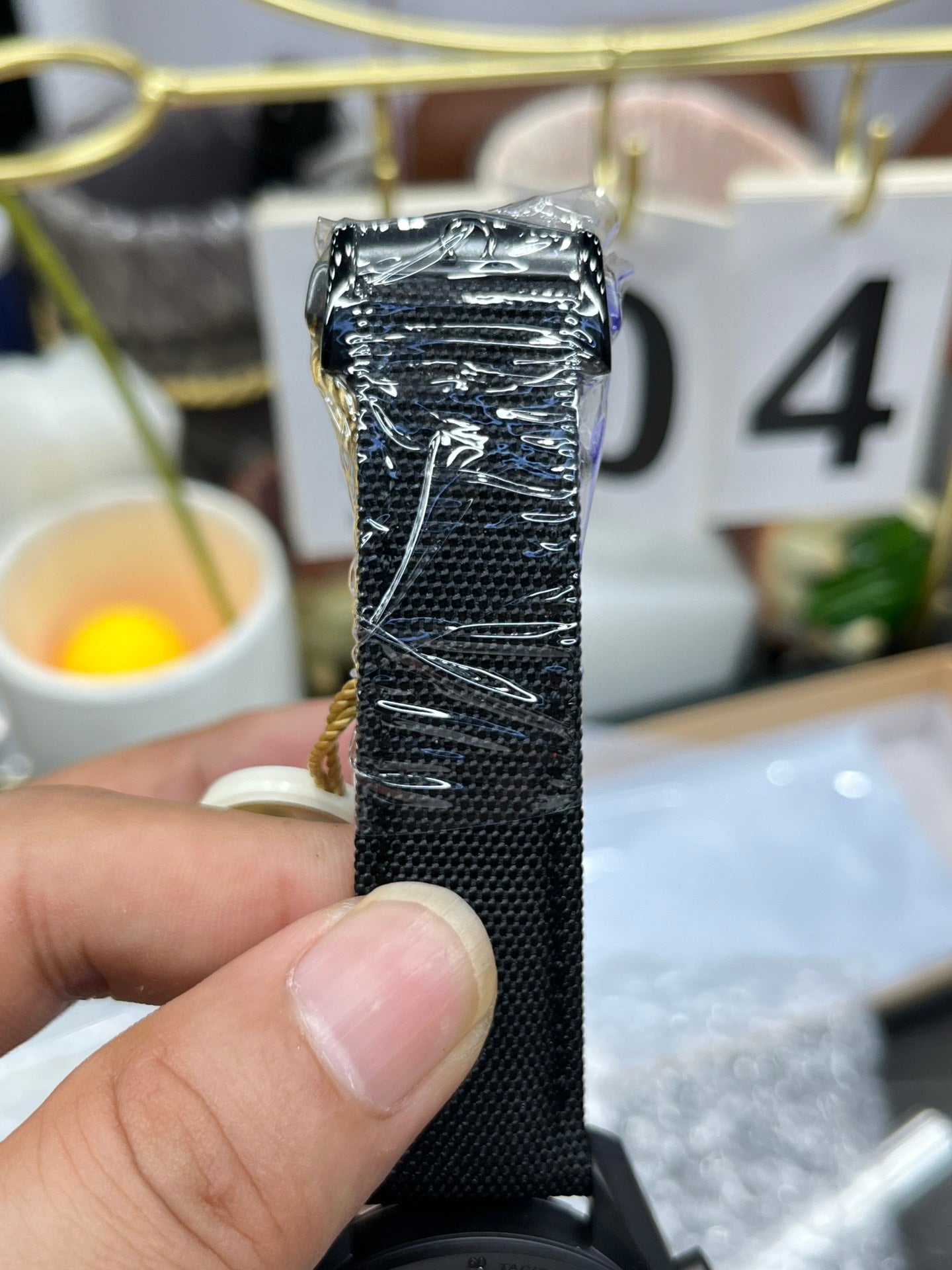 Chronograph -Moon back - Black - Black Leather- Automatic - 44mm