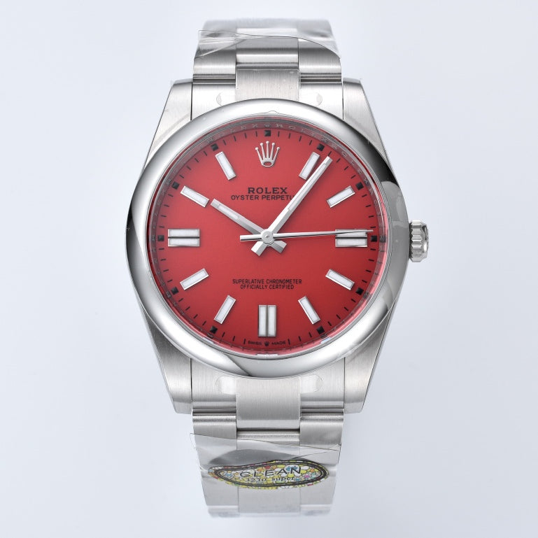 Rolex Oyster Perpetual Datejust 41, stainless steel, wine/burgundy dial
