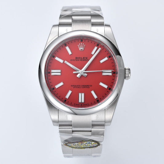 Rolex Oyster Perpetual Datejust 41, stainless steel, wine/burgundy dial