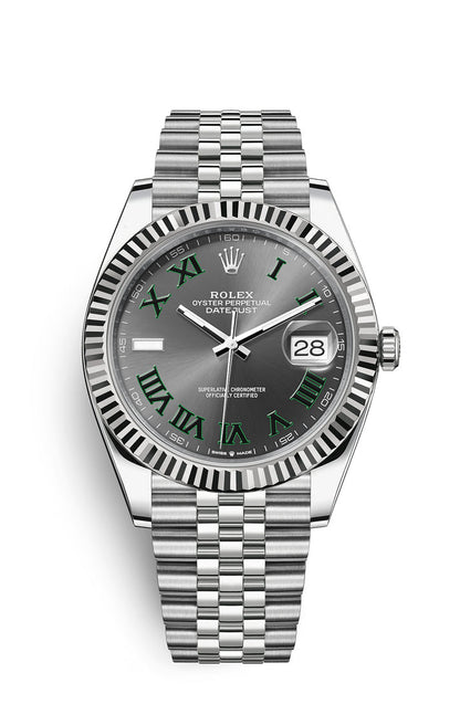 Rolex Oyster Perpetual Datejust 41, stainless steel, silver/white dial