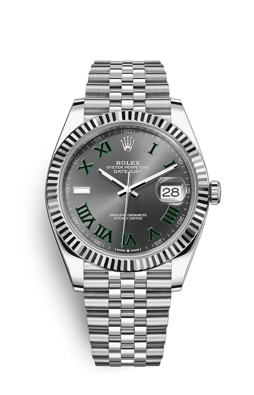 Rolex Oyster Perpetual Datejust 41, stainless steel, silver/white dial