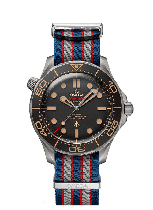 Grey Brown Silver- Nylon canvas strap - Automatic - 42mm