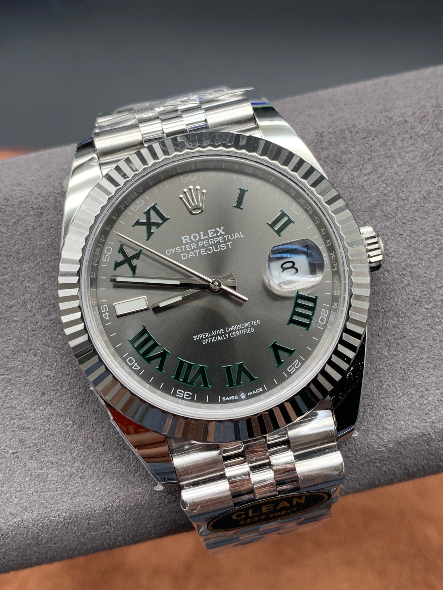 Rolex Oyster Perpetual Datejust 41, stainless steel, green dial