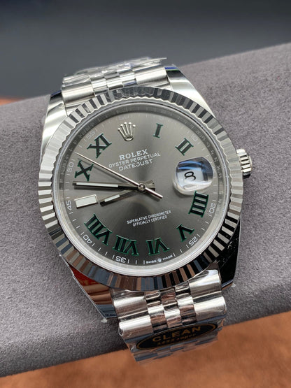 Rolex Oyster Perpetual Datejust 41, stainless steel, green dial