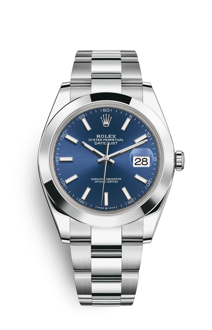 Rolex Oyster Perpetual Datejust 41, stainless steel, blue dial