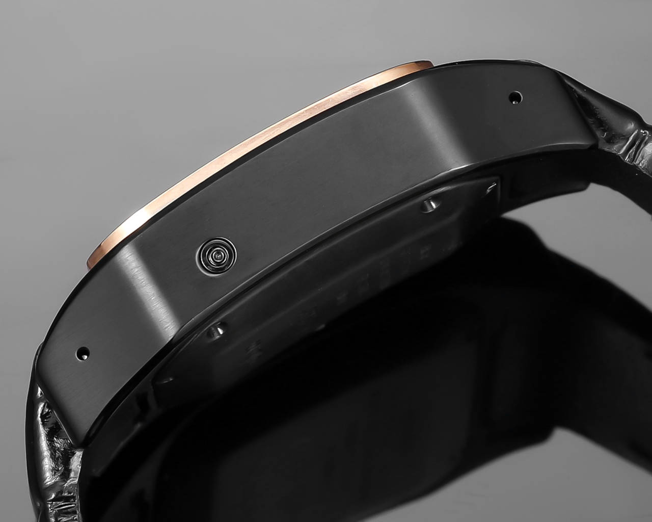 Chronograph - White Yellow 316L Steel - Black Leather - Automatic - 42mm