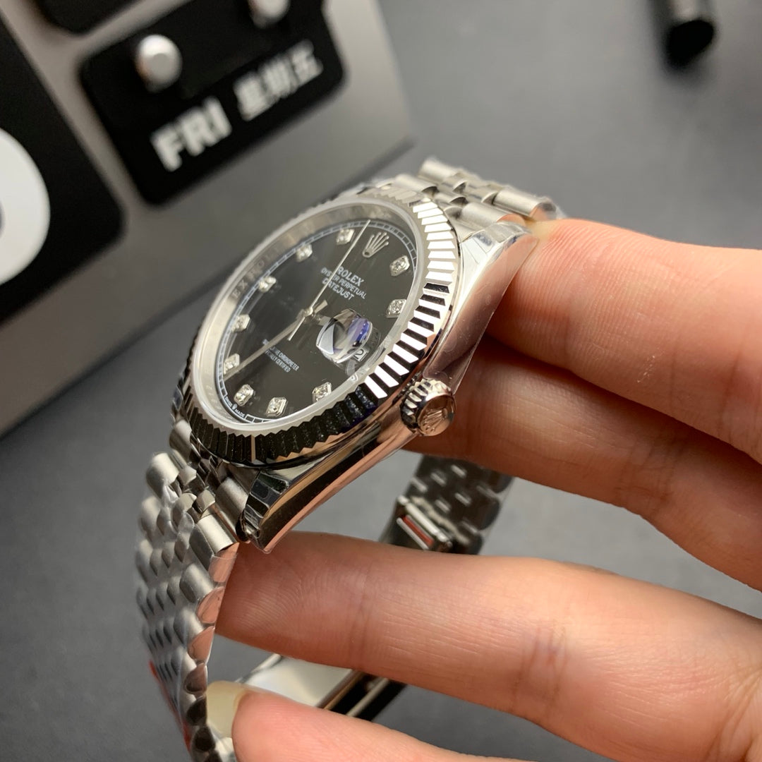 Rolex Oyster Perpetual Datejust 41, stainless steel, black dial