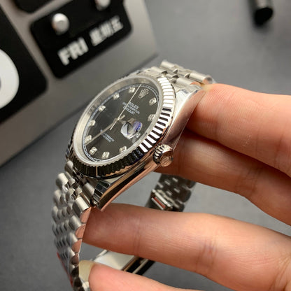 Rolex Oyster Perpetual Datejust 41, stainless steel, black dial