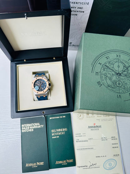 Chronograph - 26471S- Yellow Gold Ceramic Bezel - Blue Rubber - Automatic - 42mm