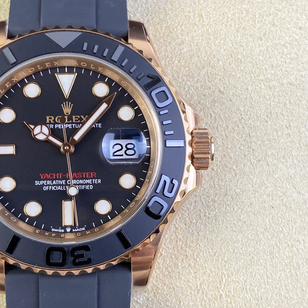 Rolex Yacht-Master 40/42, Everose gold on Oysterflex