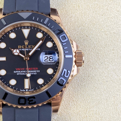 Rolex Yacht-Master 40/42, Everose gold on Oysterflex