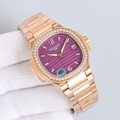 Lady - Purple - Rosegold 316L Steel - Automatic - 35mm