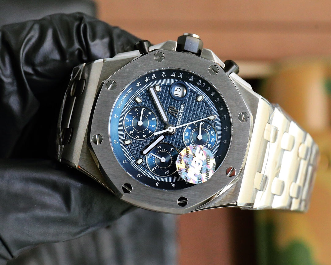 Chronograph- L Size -Blue Ceramic- 904L Steel - Automatic - 44mm
