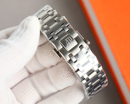 Chronograph - Baby blue White Ceramic Bezel - Silver 904L Steel - Automatic - 42mm