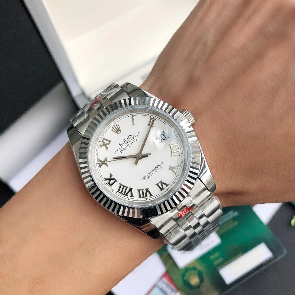 Rolex Oyster Perpetual 41, silver/white dial