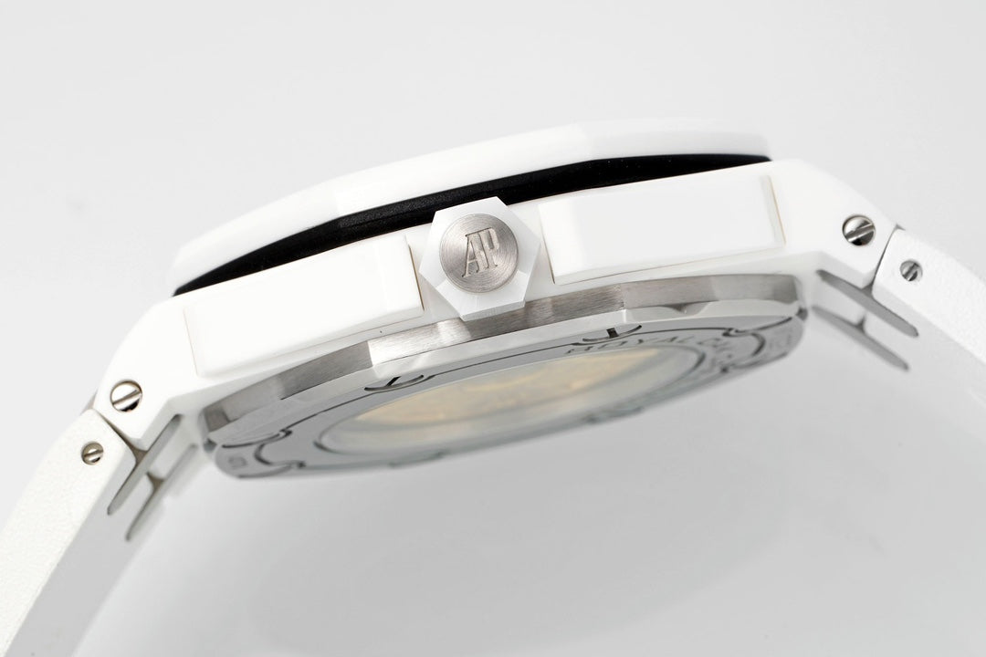 TOP! Ceramic White - White Rubber - Automatic - 42mm