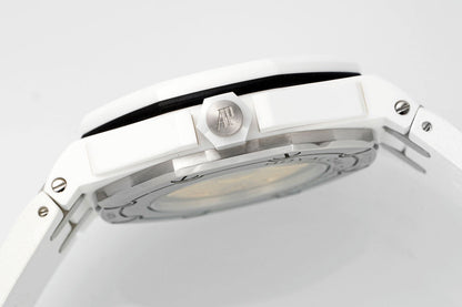 TOP! Ceramic White - White Rubber - Automatic - 42mm